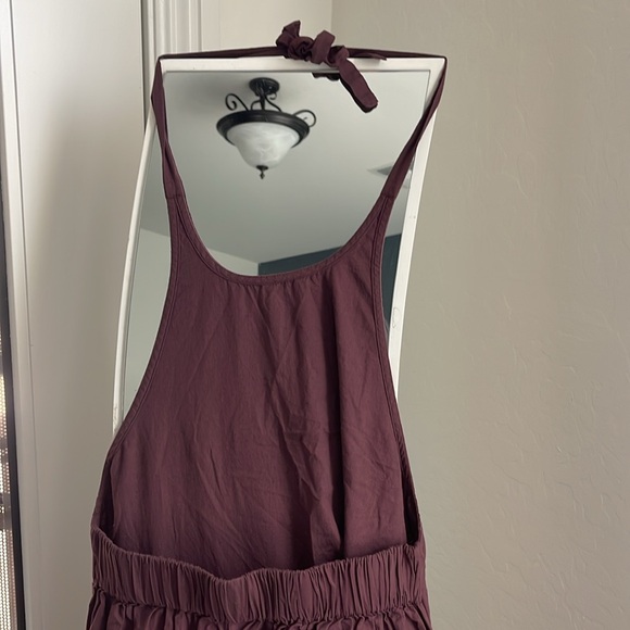FREE PEOPLE ENDLESS SUMMER BEACHSIDE TIDE HALTER MAXI DRESS BURGUNDY WINE Sz XS - Picture 13 of 17